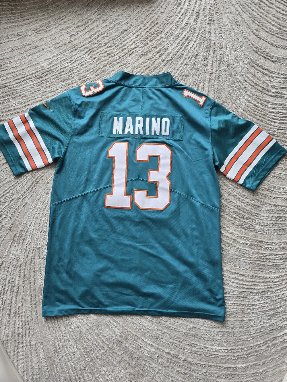 Nike Miami Dolphins Dan Marino #13 jersey NFL Jersey in Blue & Orange Size Large